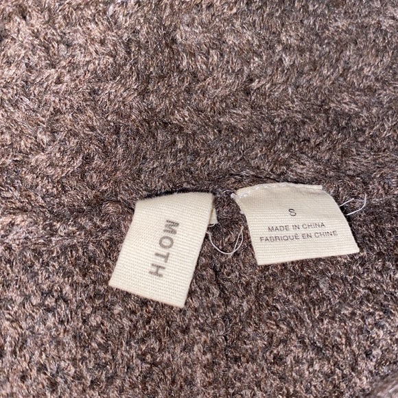 Moth Anthropologie Sweater Size Small Brown Poncho - Picture 9 of 10